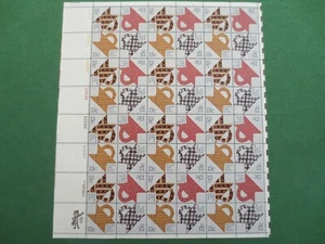 DOC Scott #1745-48 Quilts Basket Design 13¢ 1978 Sheet of 40 MNH XF - Picture 1 of 4