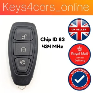 For Ford Kuga C-Max B-Max S-Max Galaxy 3 Button Smart Remote Key Fob 433MHz ID83 - Picture 1 of 4