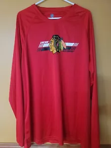 Chicago Blackhawks NHL Men's Red Long Sleeve T-Shirt 2XL - Picture 1 of 2