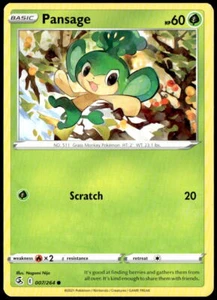 SWSH08: Fusion Strike #007/264 Pansage - Picture 1 of 2
