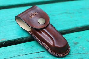Buck 112 Ranger / Pancake leather sheath made for /   knife case with belt clip