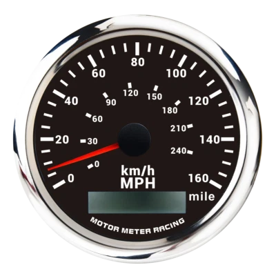 W PRO 85mm GPS Speedometer 160 MPH/240 KMH Waterproof For Car Marine Boat Truck - Image 1 of 4