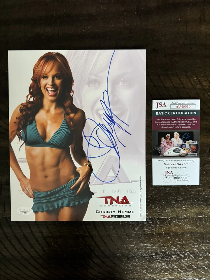 Christy Hemme Firmado 8x10 Autógrafo Oficial TNA Impact Promo Foto WWE Diva RAW Foto 1 de 1