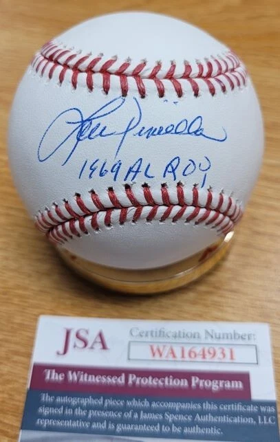 Autographed LOU PINIELLA "1969 AL ROY " Official  Major League Baseball JSA COA - Image 1 of 1