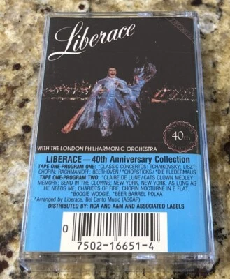 LIBERACE 40th ANNIVERSARY COLLECTION CASSETTE CE6651 TAPE ONE - Image 1 of 4