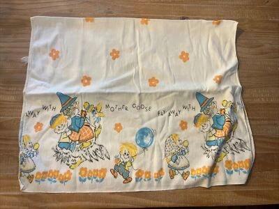 Manta para dormir cuna madre ganso vintage años 80 rimas infantiles original Foto 1 de 3