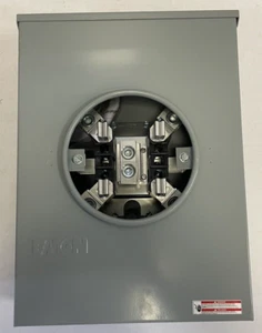 NEU Eaton Zählersteckdose 200A 4 Backen einphasig 3 UNRRS213CEUSE. NO HASP SEAL - Bild 1 von 12