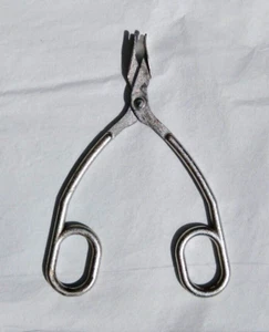 Metall medizinische/chirurgische manuelle/handgeteilte Klemme Pinzette/Werkzeug Instrument gebraucht - Bild 1 von 5