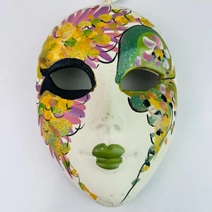 Vintage Clay Art Wall Mask Face Decorative 80's (17 x 11cm) - Picture 1 of 9