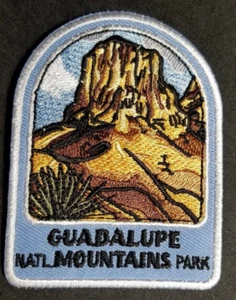 GUADALUPE MOUNTAINS Texas Nationalpark bestickter Aufnäher ca. 2,5 x 3,25 Zoll - Bild 1 von 2