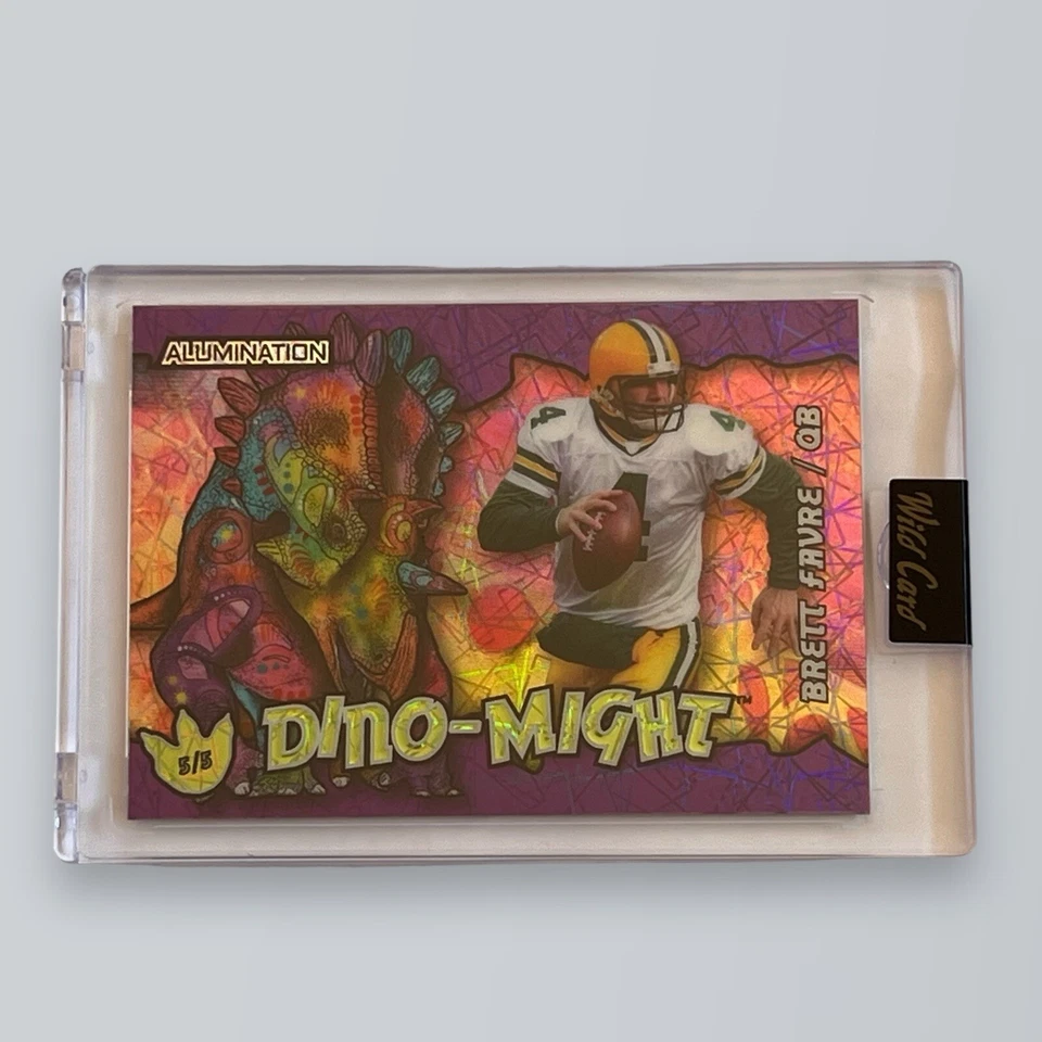 Brett Farve Dino-Might Wildcard 5/5  T-Rex AD-BF - Image 1 of 4