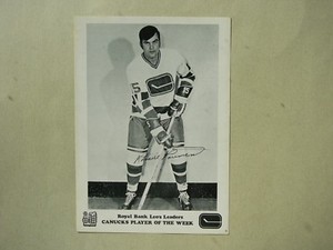 1971/72 ROYAL BANK LEADERS VANCOUVER CANUCKS HOCKEY PHOTO #9 ROSAIRE PAIEMENT