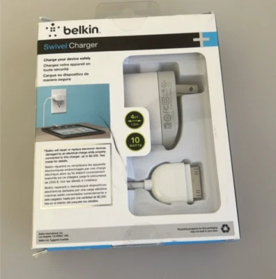 Belkin F8Z630tt04 Swivel 4ft ChargeSync Cable Charger iPod iPad iPhone - Image 1 of 2