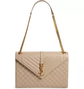 NWT Yves Saint Laurent YSL Large Monogram Envelope Calfskin Leather Shoulder Bag - Picture 1 of 6