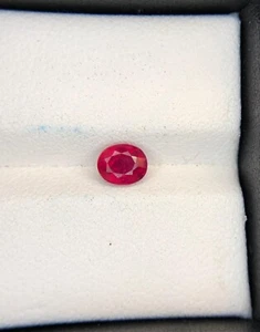 0.80 Ct Natural Ruby Red Color Oval Shape loose Gemstone From Afghanistan - Picture 1 of 8