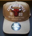 New Ultra Game Nba Chicago Bulls Adjustable Hat Cap Khaki Snapback
