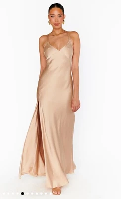 Maxi vestido para mujer Show Me Your Mumu Champagne Anderson talla pequeña nuevo sin etiquetas Foto 1 de 4