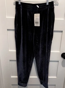 Fabletics Women's Luxe Daria Velour Drawstring Joggers Deep Navy M / 8 New - Picture 1 of 9