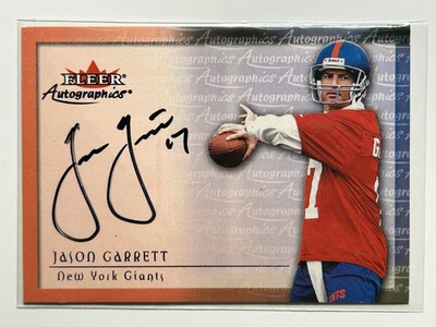 Jason Garrett AUTO Fleer Autographics 2000 Tradition Autograph SP Cowboys READ - Image 1 of 2