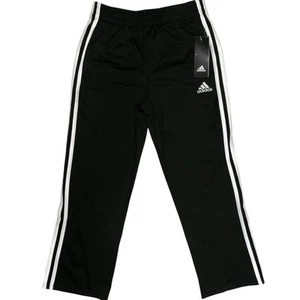 Adidas Activewear Pants Youth Small (8) Black New Elastic Drawstring Waist - Picture 1 of 12