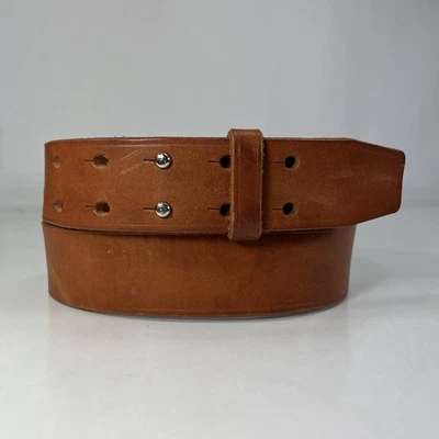 Cinturón ancho de cuero marrón Abercrombie & Fitch - sin hebilla - para mujer talla 30 Foto 1 de 4