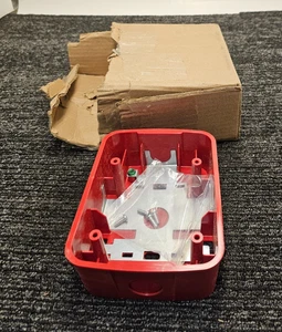 System Sensor SBBSPRL Fire Alarm Speaker Surface Mount Back Box Replacement Red - Picture 1 of 9