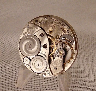 101 YEARS OLD MOVEMENT ELGIN 17 JEWELS OPEN FACE SIZE 12s POCKET WATCH - Image 1 of 4