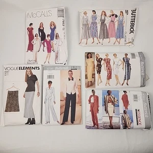 Vintage Sewing Patterns Lot of 6 Simplicity McCall’s Vogue Butterick Mixed - Picture 1 of 7