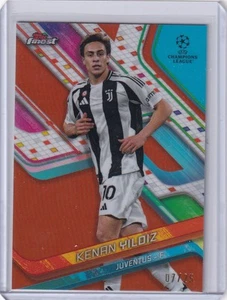 Topps Finest UCC 2024-25 naranja 7/25 #90 Kenan Yildiz - Juventus - Imagen 1 de 2