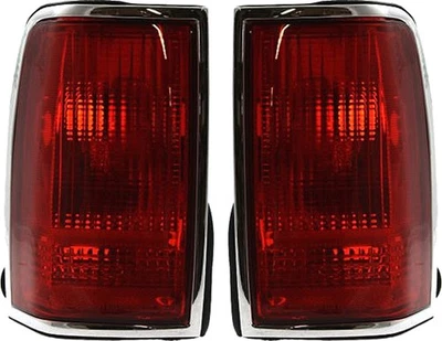 Para 90-97 Town Car Luz Trasera Luz De Freno Trasera Lámpara Sin Bombilla JUEGO PAR Foto 1 de 4