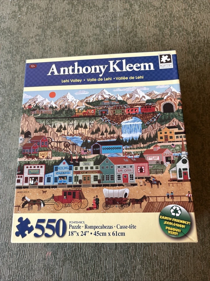Karmin Anthony Kleem 550 PIECE Lehi Valley Jigsaw Puzzle 18" x 24"  Folk Art - Image 1 of 2
