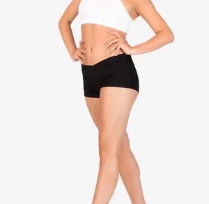 Capezio Erwachsene groß schwarz Tanzshorts niedrig geschnitten Boy Cut Cheer Ballett Gymnastik - Bild 1 von 6