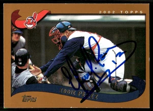 2002 Topps EDDIE PEREZ Signed Card autograph auto INDIANS BRAVES - Picture 1 of 1