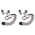  6 Pcs Elastic String Fox Tail Costume Miss Halloween Costumes for Girls Ears
