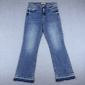 7 For All Mankind Luxe Vintage High Waist Slim Kick Jeans Raw Hem Women's 27 - Picture 1 of 10