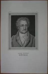 Impresión retrato aprox.1860 JOHANN WOLFGANG VON GOETHE (#37) - Imagen 1 de 1