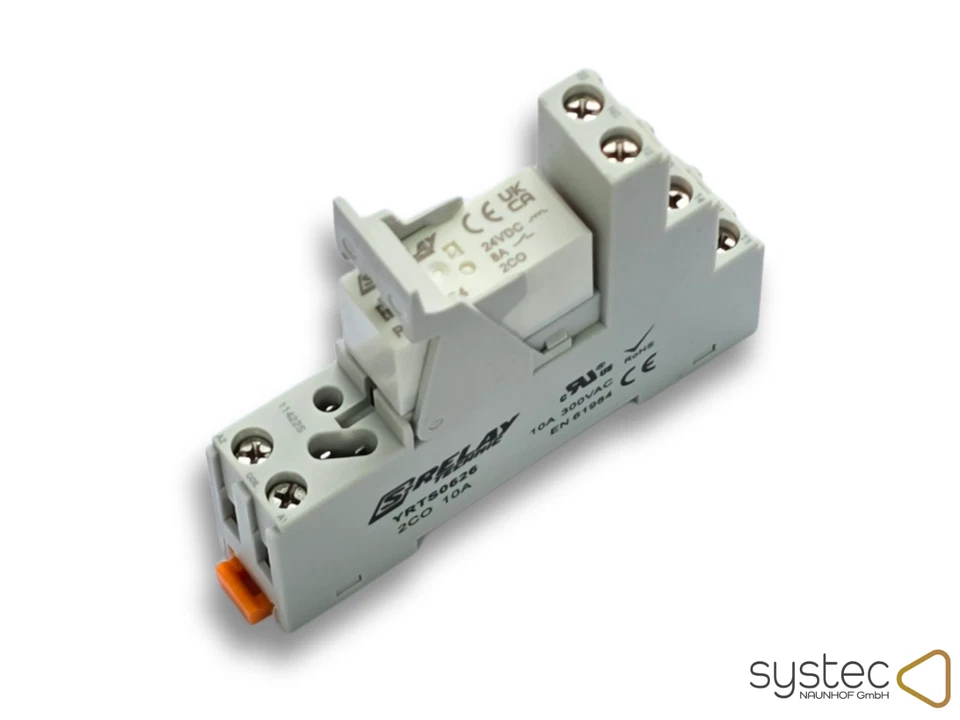 SCHRACK (ÖSTERREICH) Relais 24 V DC | RPS42024 | 2 Wechsler | Steckrelais mit Sockel | 24VDC | 2