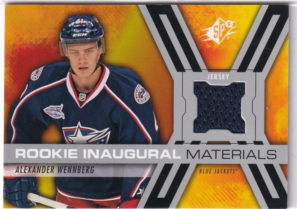 14-15 SPX ROOKIE INAUGURAL MATERIALS - ALEXANDER WENNBERG - #RPM-AW BLUE JACKETS - Image 1 of 1