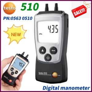 testo 510 Digitales Manometer 0 bis 100 hPa Differenzdruckmessgerät für Luft - Bild 1 von 9