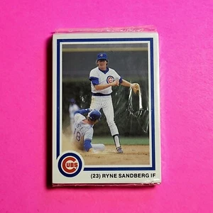 Chicago Cubs 1985 béisbol 7-up equipo edición conjunto sellado con RYNE SANDBERG sellado - Imagen 1 de 2