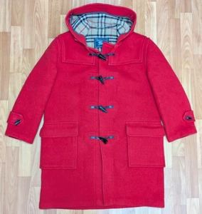 Burberrys London Specialty Duffle Toggle Mercey Wool Pea Coat VTG L - Picture 1 of 14