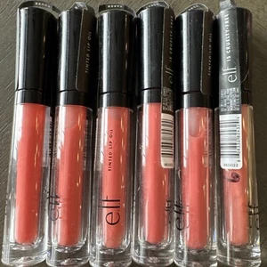 6X -Lip Gloss Tinted Lip Oil Lip Conditioner Coral Kiss ELF E.L.F. Cosmetics NEW - Picture 1 of 4