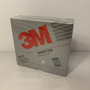 NEW 3M 5 1/4" Single Sided Double Density Floppy Diskettes - 00230 (Pack of 10) - Afbeelding 1 van 2