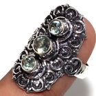 925 Silver Plated-peridot Ethnic Vintage Style Ring Jewelry Us Size-7 Au M782