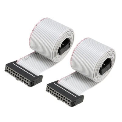 Cable Plano Idc De 20 Pines Flexible Cable Puente De Cinta Gris 66cm 2,54mm,2Pcs - Imagen 1 de 4