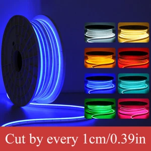 164ft 12V Flexible Xmas LED Neon Strip Lights Silicone Tube Waterproof 11 Colors - Picture 1 of 107