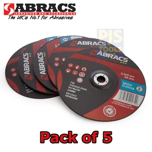 5 dischi da taglio Abracs 230 mm x 3,0 mm piatti taglio metallo acciaio - Foto 1 di 2