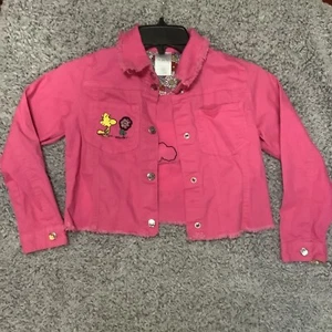 Peanuts Jacket Snoopy Woodstock 365 Kids Pink Size 7 - Picture 1 of 4