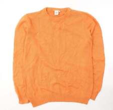 Cotton Traders Womens Orange Round Neck Cotton Pullover Jumper Size S