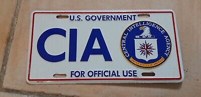Plaque Immatriculation - Usa - License Plate - CIA - 1999 - US Government • 480€